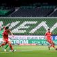 Havertz (L) scored twice at the Weserstadion