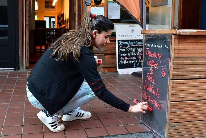 Coffee lovers indulged in barista-brewed beverages after more than a month of strict quarantine measures that banned any form of takeaway or restaurant food