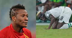 Asamoah Gyan and Victor Osimhen