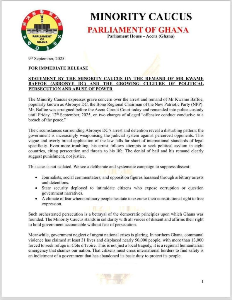 Minority statement