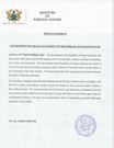 Ministry of Foreign Affairs statement