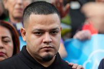 Kilmar Abrego Garcia attends a protest rally at the Immigration and Customs Enforcement field office in Baltimore, Monday, Aug. 25, 2025, to support Abrego Garcia.
Stephanie Scarbrough/AP
