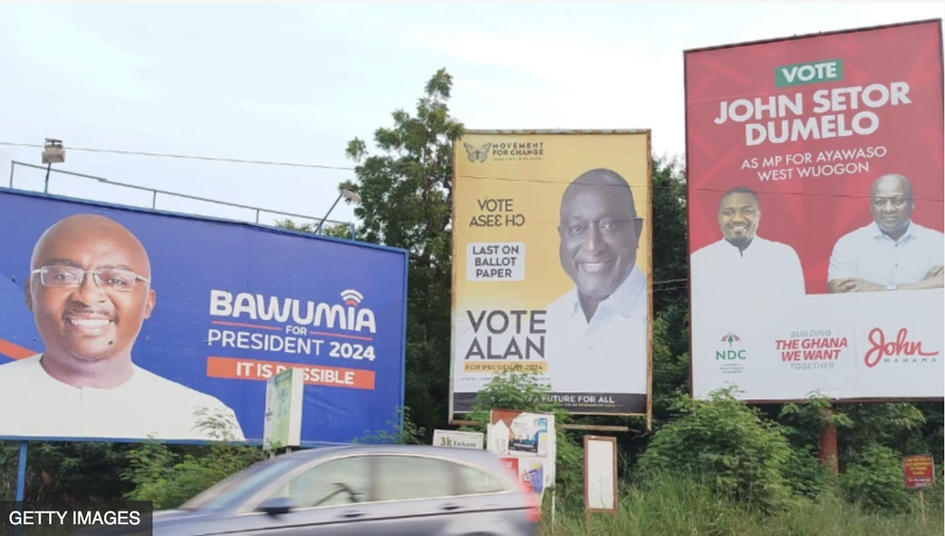 File photo: Political billboards in Ghana