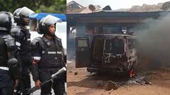 Police details why angry Ejura youth burn police station and vehicles, confirms calm restored