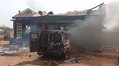 Ejura Police station set ablaze