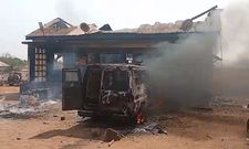 Police details why angry Ejura youth burn police station and vehicles, confirms calm restored