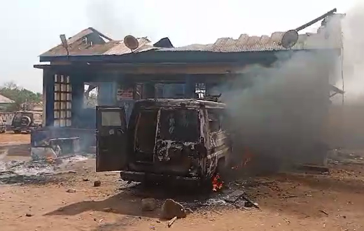 Ejura Police station set ablaze