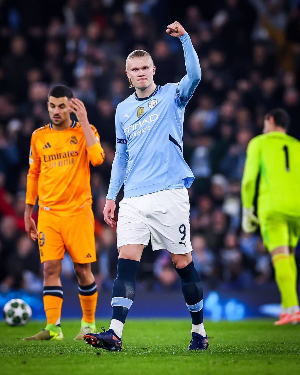 Man City vs Real Madrid: Erling Haaland scores to give Citizens lead at halftime