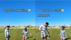 Kudus caught sweating in skills challenge with Black Queens player Freda Ayisi (Video)