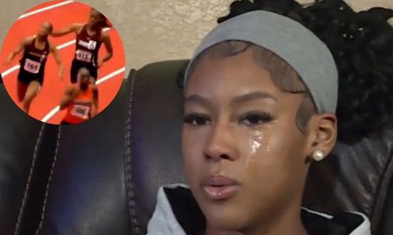 High school runner emotionally speaks after backlash for hitting girl with baton