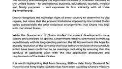Government responds to new US visa restrictions on Ghanaians