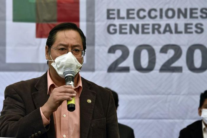 Luis Arce (pictured June 2020) is a candidate for the Movement for Socialism party in upcoming presidential elections in Bolivia
