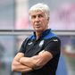 Atalanta coach Gian Piero Gasperini at the Estadio da Luz in Lisbon on Tuesday