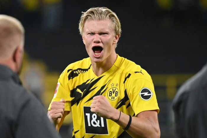 Erling Braut Haaland made history by becoming the first player to score a Bundesliga hat-trick as a replacement