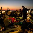 Migrants have been camped out in the open air since fires destroyed Moria camp