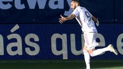 Karim Benzema bagged the second as Real Madrid took top spot in La Liga