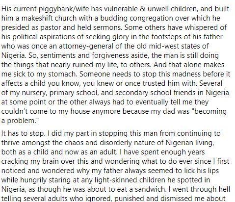 Lady accuses her father who’s a pastor of repeatedly raping her