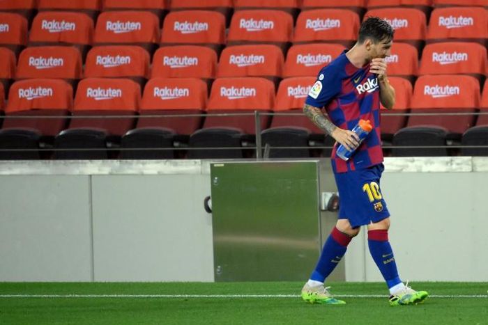 Messi's Barca saw their title defence end with a tame defeat