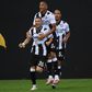 Udinese's Macedonian forward Ilija Nestorovski (L) celebrates after scoring against Juventus.