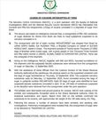 The statement from the Narcotics Control Commission (NACOC)