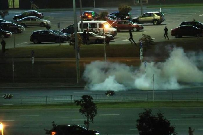 Police in Belarus say they had detained hundreds and opened fire on protesters in a third night of violence over a disputed presidential election