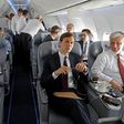 Kushner (C), US National Security Adviser Robert O'Brien (R) and Head of Israel's National Security Council Meir Ben-Shabbat (L) were aboard the first commercial flight from Israel to the UAE