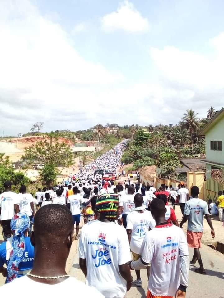 Thousands take over Essikado-Ketan streets with Joe Ghartey