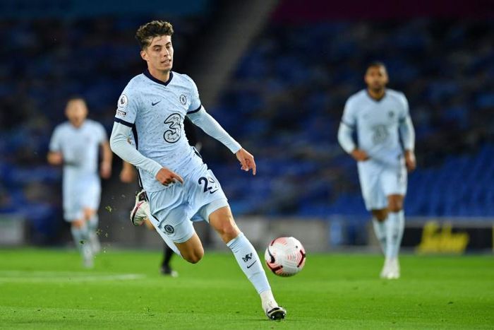 Kai Havertz in action during his Chelsea debut