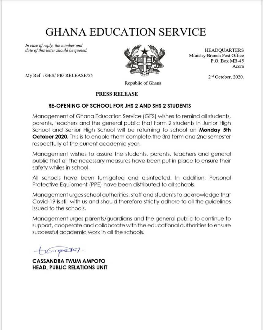 GES statement
