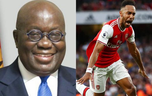 Tottenham fan President Akufo-Addo wants Aubameyang to stay at Arsenal
