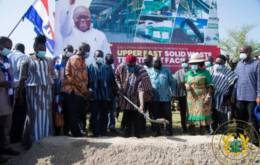 Nana Addo cuts sod