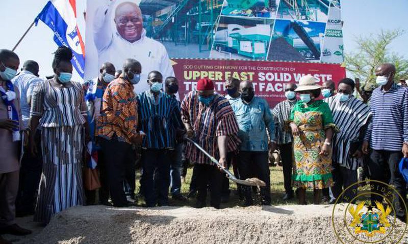 Nana Addo cuts sod