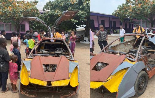 18-Year-old BECE graduate builds his own Car