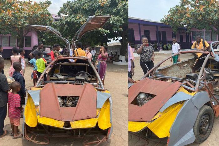 18-Year-old BECE graduate builds his own Car