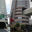 This Japanese building has a highway passing right through it