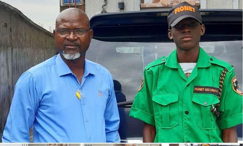 Man employs son (university student) as security guard in his company