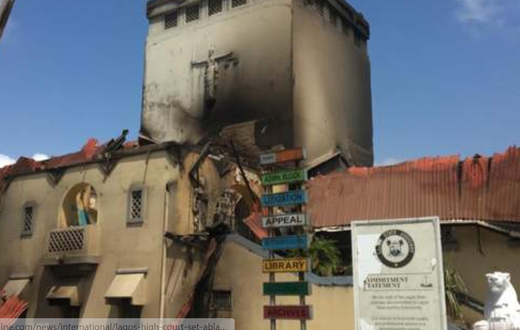 Lagos High Court set on fire amid #EndSARS protests