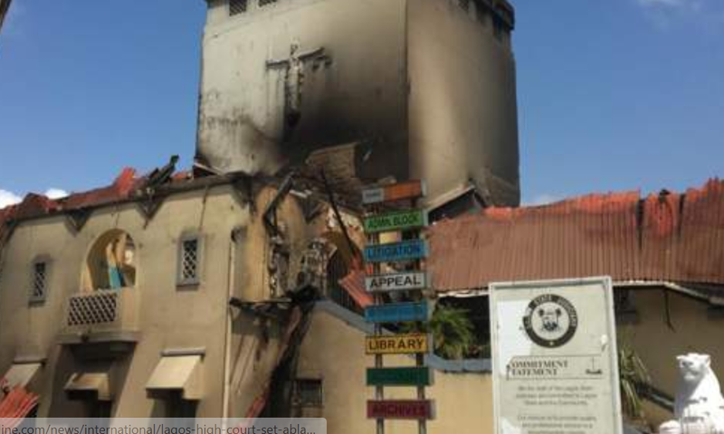 Lagos High Court set on fire amid #EndSARS protests
