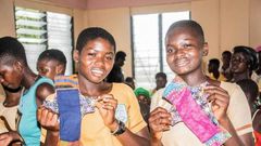 Washable, reusable sanitary pads for adolescent girls