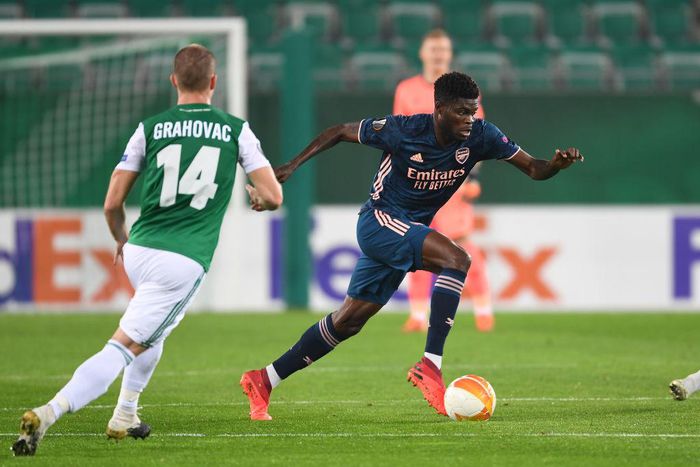 Thomas Partey named man of the match on Europa League debut for Arsenal