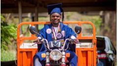 Tricycle rider graduates from UCC as Best Student in Law of Taxation