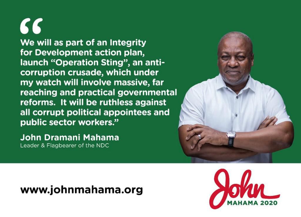 John Mahama promises to fight corruption