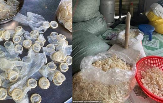 Police seize 324,000 used condoms after raiding a company repackaging them for sale