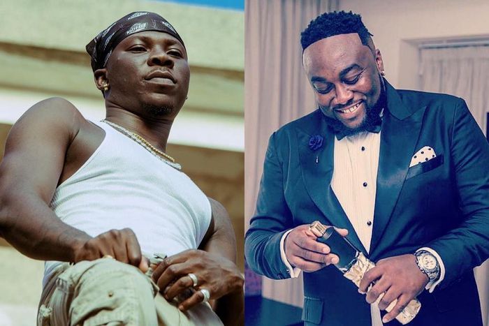 Sarkodie's manager Angel Town and Stonebwoy