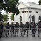 Security forces in January 2020 stand outside Venezuela's National Assembly, the only institution in the country led by the opposition but which has been rendered powerless