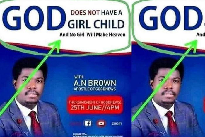 “God doesn’t have a girl child; no girl will make heaven” – Pastor stokes unquenchable fire
