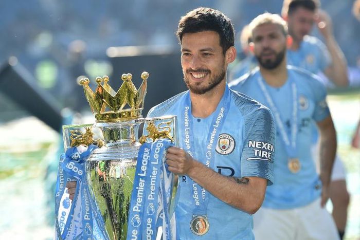 David Silva lifted the the Premier League trophy for a fourth time at the end of the 2018-19 season