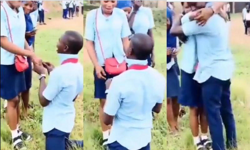 Student proposes to girlfriend to climax the WASSCE