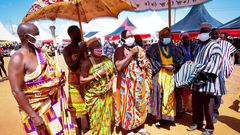 Members of the Mo Traditional Council meet Vice President Dr. Mahamudu Bawumia