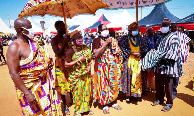 Members of the Mo Traditional Council meet Vice President Dr. Mahamudu Bawumia